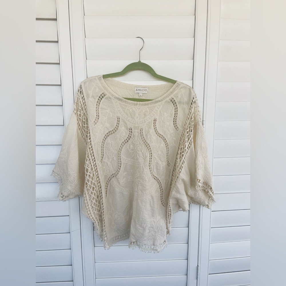 Apricot Linen Blouse! Never Worn! Purchased in London!